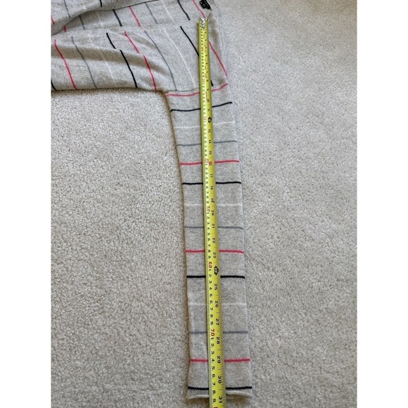 THEORY CASHMERE sweater Women Size M Open Front Gray Stripes Cardigan ($385) - Picture 7 of 10